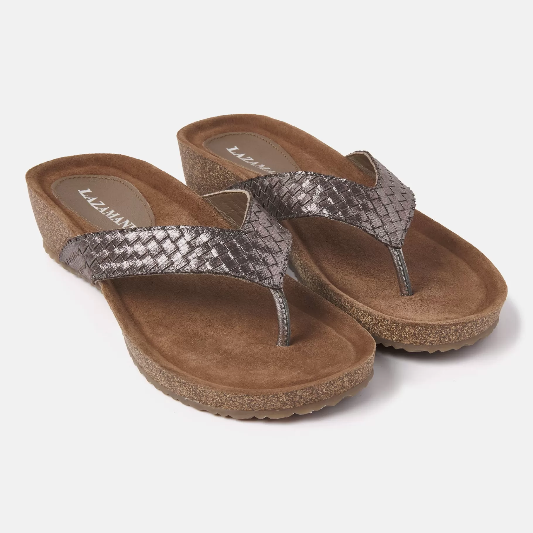 Women Lazamani Women's Slippers 75.807 Pewter